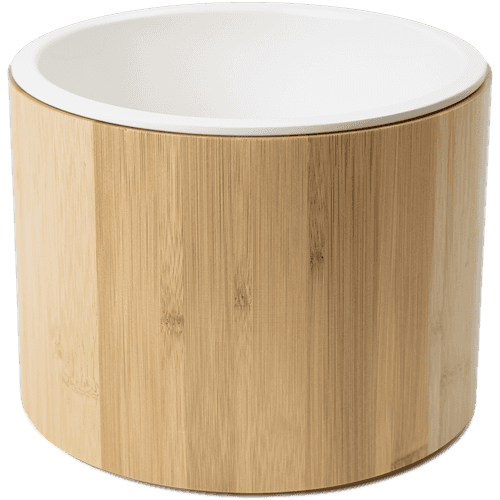 Upphöjd Matskål Bamboo Ergo Vit XL 1500ml 22x15cm