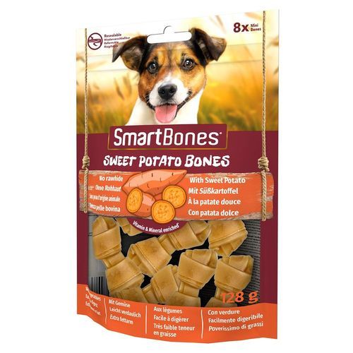 SmartBones Sweet Potato Bones med sötpotatis för små hundar - Ekonomipack: 3 x 8 st