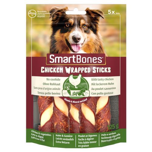 SmartBones Wrapped Sticks Chicken med kyckling - 5 st