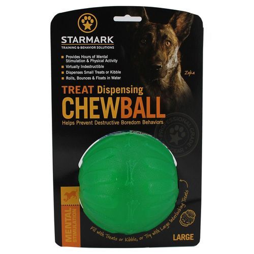 Starmark Treat Dispensing Chew Ball - L: ca Ø 10
