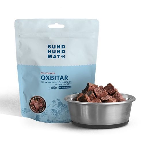 Sund Hundmat Frystorkade Oxbitar 60g