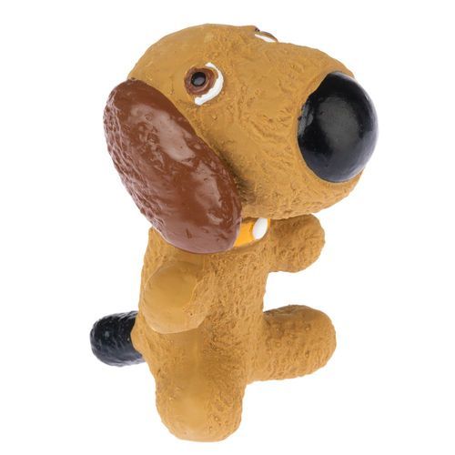 TIAKI Dog liten hund i latex hundleksak - L 5 x B 5 x H 8 cm