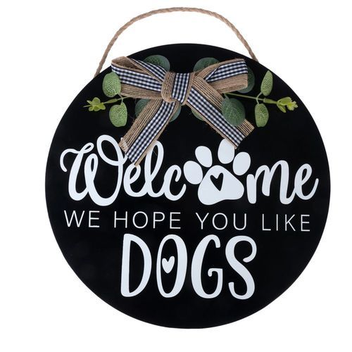 TIAKI dörrskylt "Welcome - We Hope You Like Dogs" - 1 St