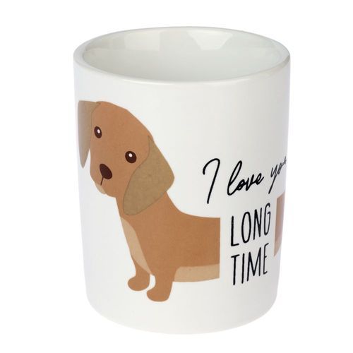 TIAKI keramikmugg "I Love You Long Time" - Ø 9 x H 10 cm