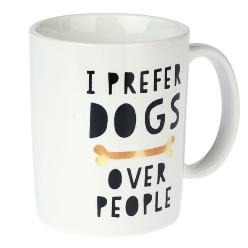 TIAKI keramikmugg "I Prefer Dogs Over People" - Ø 9 x H 10 cm