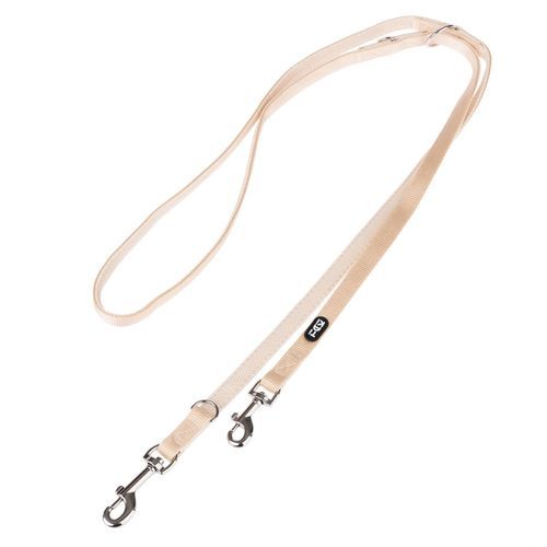 TIAKI Mesh hundkoppel, beige - 200 cm långt, 15 mm brett