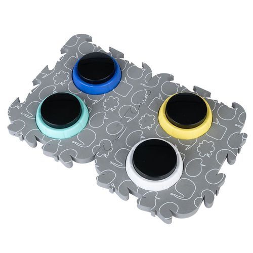 TIAKI Pet Talking Buttons "Let's Talk!" - Ø 9 x H 4 cm, 4 st