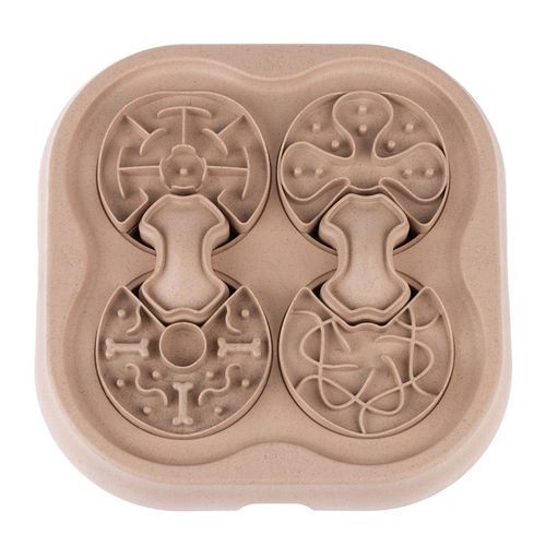 TIAKI Slow Feed Puzzle intelligensleksak - L 34,8 x B 34,8 x H 5,7 cm