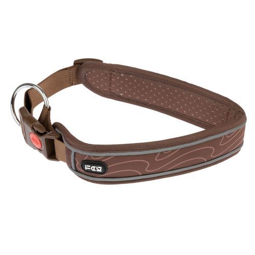TIAKI Soft & Safe halsband brunt - Stl. L: 55 - 65 cm halsomfång, B 45 mm