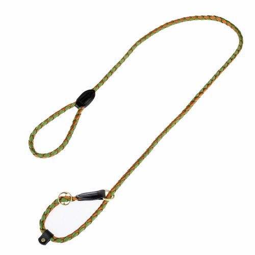 TIAKI Twist retrieverlina - 170 cm lång, Ø 12 mm - grön/brun