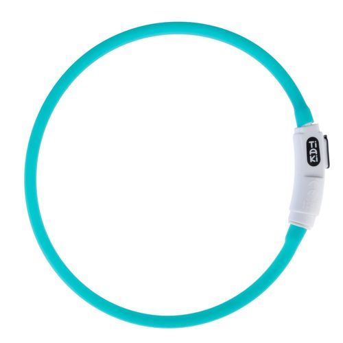 TIAKI USB LED Small lysande silikonring - Turkos