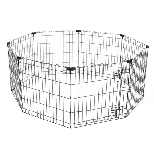 TIAKI valpinhägnad i metall - Storlek S: 8 paneler à B 61 x H 64 cm