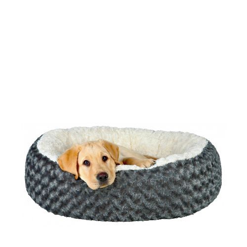 Rund Kaline Hundbädd Trixie Grå/Crème Ø 70 cm - Mjuk och Stilren Hundsäng för Trygg Sömn