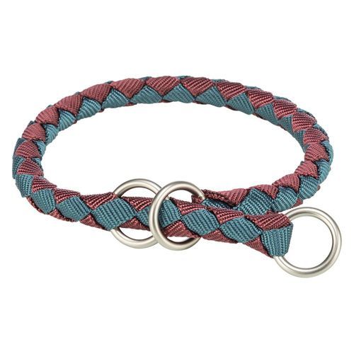 Trixie Cavo Pull-Stop halsband, sangria/petrol - Storlek: M–L: halsomkrets 43 - 51 cm, Ø 18 mm