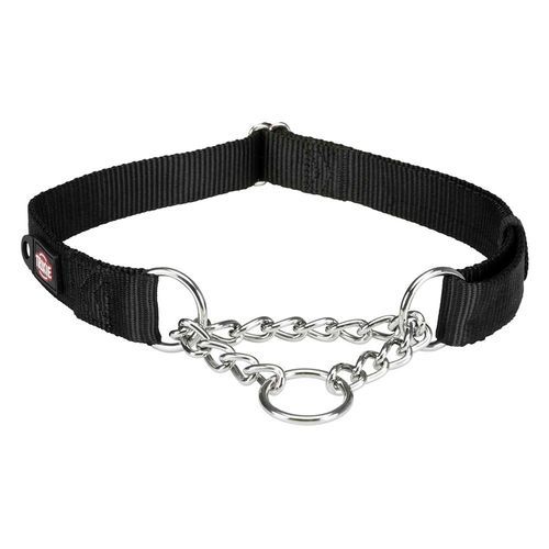 Trixie Premium Pull Stop halsband, svart - Stl. L–XL: 45–70 cm halsomfång, B 25 mm