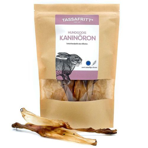 Smaskiga Torkade Kaninöron till Hund - Påse, 10 st