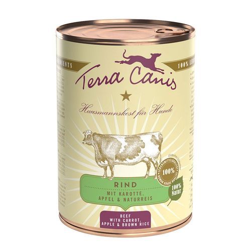 Terra Canis Classic 6 x 400 g - Nötkött med morot, äpple & brunt ris