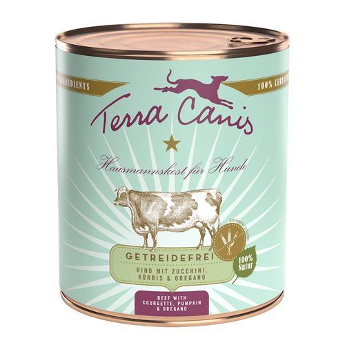Terra Canis Grain Free 6 x 800 g - Nötkött med zucchini, pumpa & oregano