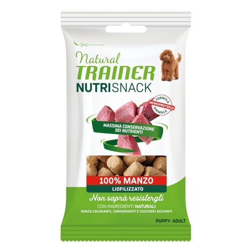 Natural Trainer Nutri Snack Frystorkade Bitar Puppy & Adult 20 g - Nötkött
