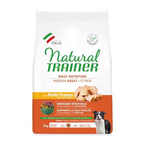 Natural Trainer Adult Medium med kyckling, ris och aloe vera - 3 kg