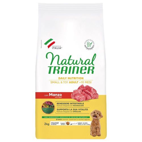 Natural Trainer Adult Small & Toy med nötkött - 2 kg
