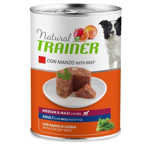 Natural Trainer Medium & Maxi Adult - 6 x 400 g nötkött