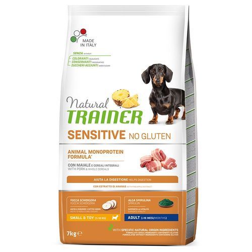 Natural Trainer Sensitive No Gluten Small & Toy med fläskkött - 7 kg