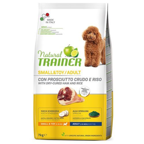 Natural Trainer Small & Toy Adult med skinka - Ekonomipack: 2 x 7 kg