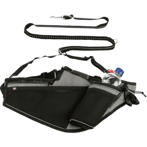 Jogging Belt with Leash Gray 70-130cm