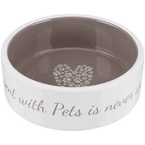 Pet's Home Ceramic Bowl 0,8 L/ø16 cm Cream/Taupe