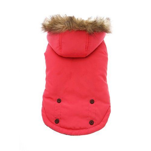 Alpine Hundjacka med Fuskpäls Coral Storlek 35 | Urban Pup