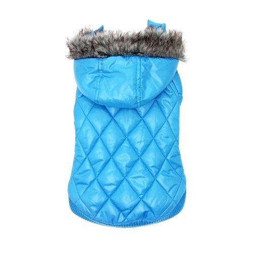 Calvin Hundjacka Turkos Vattentät Quiltad Jacka för Vintern - Urban Pup