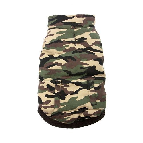 Camouflage Hundväst med Värmande Fleecefoder och Koppelhål för Vinter 25