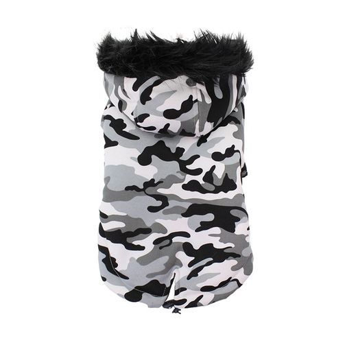 Hundparkas - Svart Camouflage / 25 cm