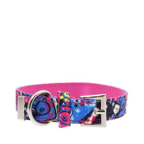 Urban Pup Halsband - Pink Graffiti / M
