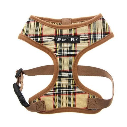 Urban Pup Harness - Brown Tartan / M