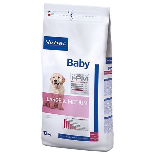 Virbac Veterinary HPM Baby Dog Large & Medium - Ekonomipack: 2 x 12 kg