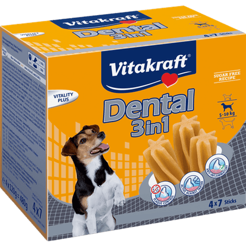 Dental Care 3 in 1 Dog 28-pack - Hund - Hundgodis - Dentaltugg & Tandtugg - Vitakraft - ZOO.se