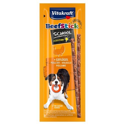 Vitakraft Beef Stick School 20 g - Fjäderfä (10 bitar, 20 g)