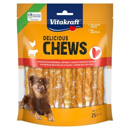 Vitakraft Delicious Chews Tuggrullar Kyckling S - 300 g (25 St)