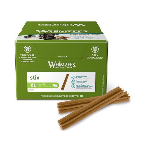 Whimzees Stix Hundtugg XL Brun - Vegetariska Tandvårdspinnar