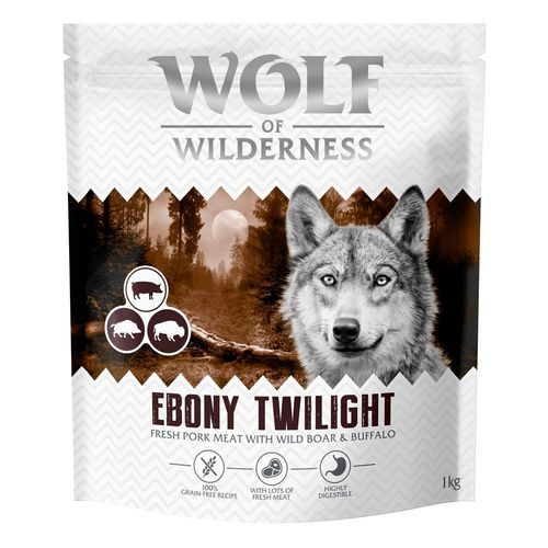 Wolf of Wilderness "Ebony Twilight" med vildsvin & buffel - spannmålsfritt - 12 kg nytt recept