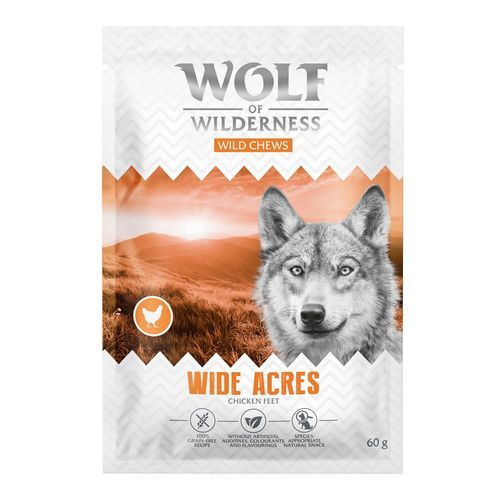 Wolf of Wilderness kycklingfötter "Wide Acres" - 60 g