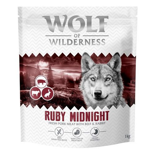 Wolf of Wilderness "Ruby Midnight" nötkött & kanin - spannmålsfritt - 1 kg nytt recept