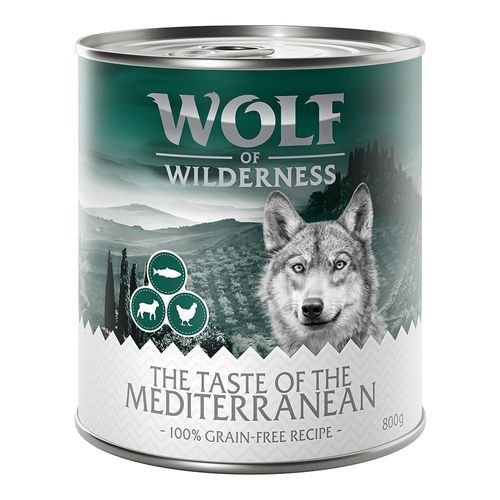 Ekonomipack: Wolf of Wilderness The Taste Of 24 x 800 g - The Taste Of The Mediterranean