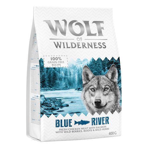 Prova-på-pris! Wolf of Wilderness torrfoder för hund! - Blue River - Salmon (400 g)