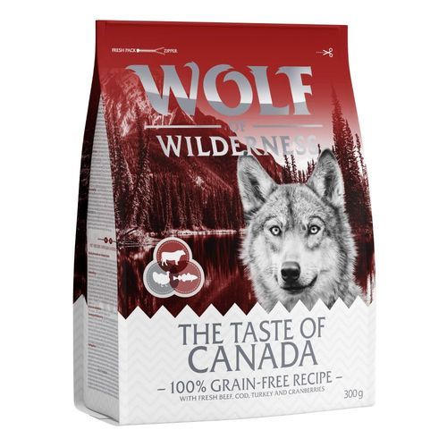 Prova-på-pris! Wolf of Wilderness torrfoder för hund! - The Taste Of Canada (300 g)