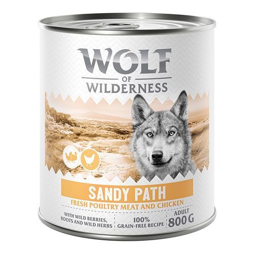 Wolf of Wilderness Adult “Expedition” 6 x 800 g - Sandy Path - Fjäderfä & kyckling