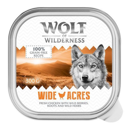 Wolf of Wilderness Adult - Single Protein 6 x 300 g portionsform - Wide Acres - Chicken