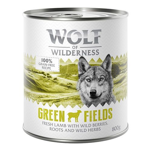 Wolf of Wilderness Adult - Single Protein 6 x 800 g - Green Fields - Lamb